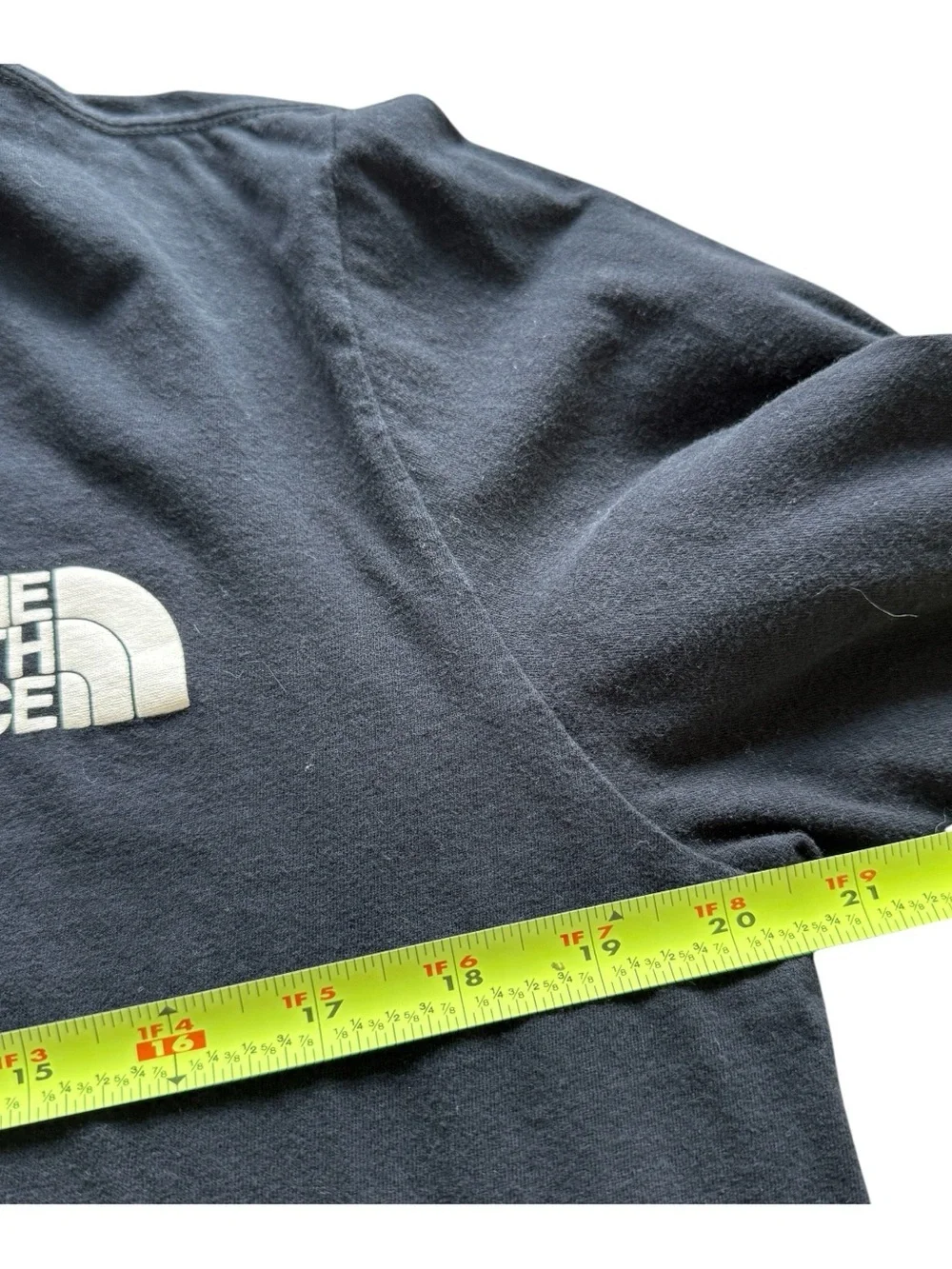 The North Face Black Logo Sleeve Graphic Long Sleeve Cotton Shirt M Activewear
